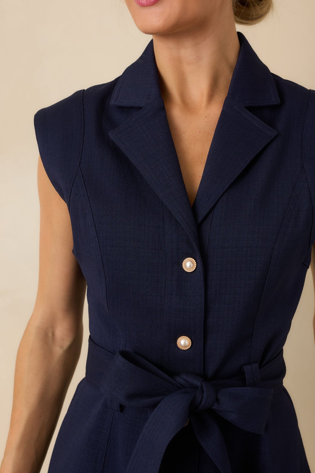 Jackie Mini Dress in Navy Blue