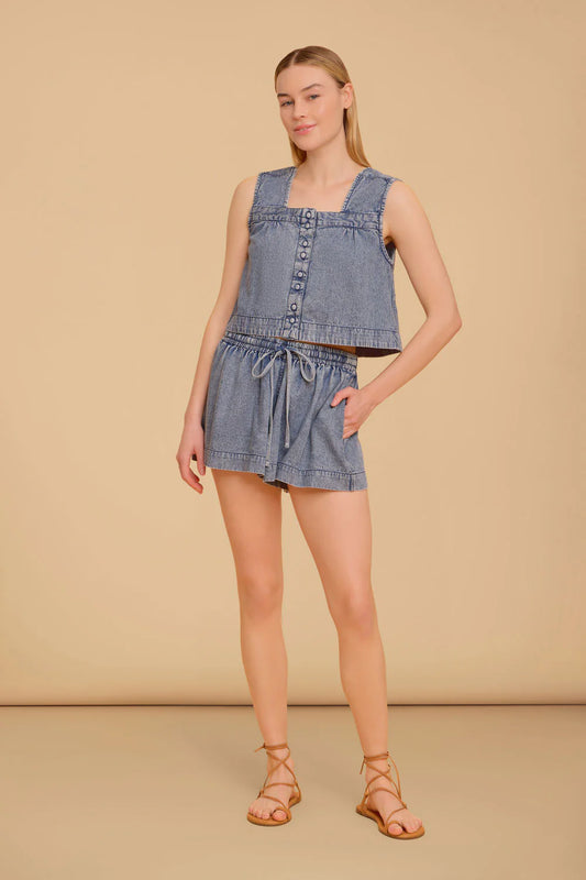 Nellie Top in Denim