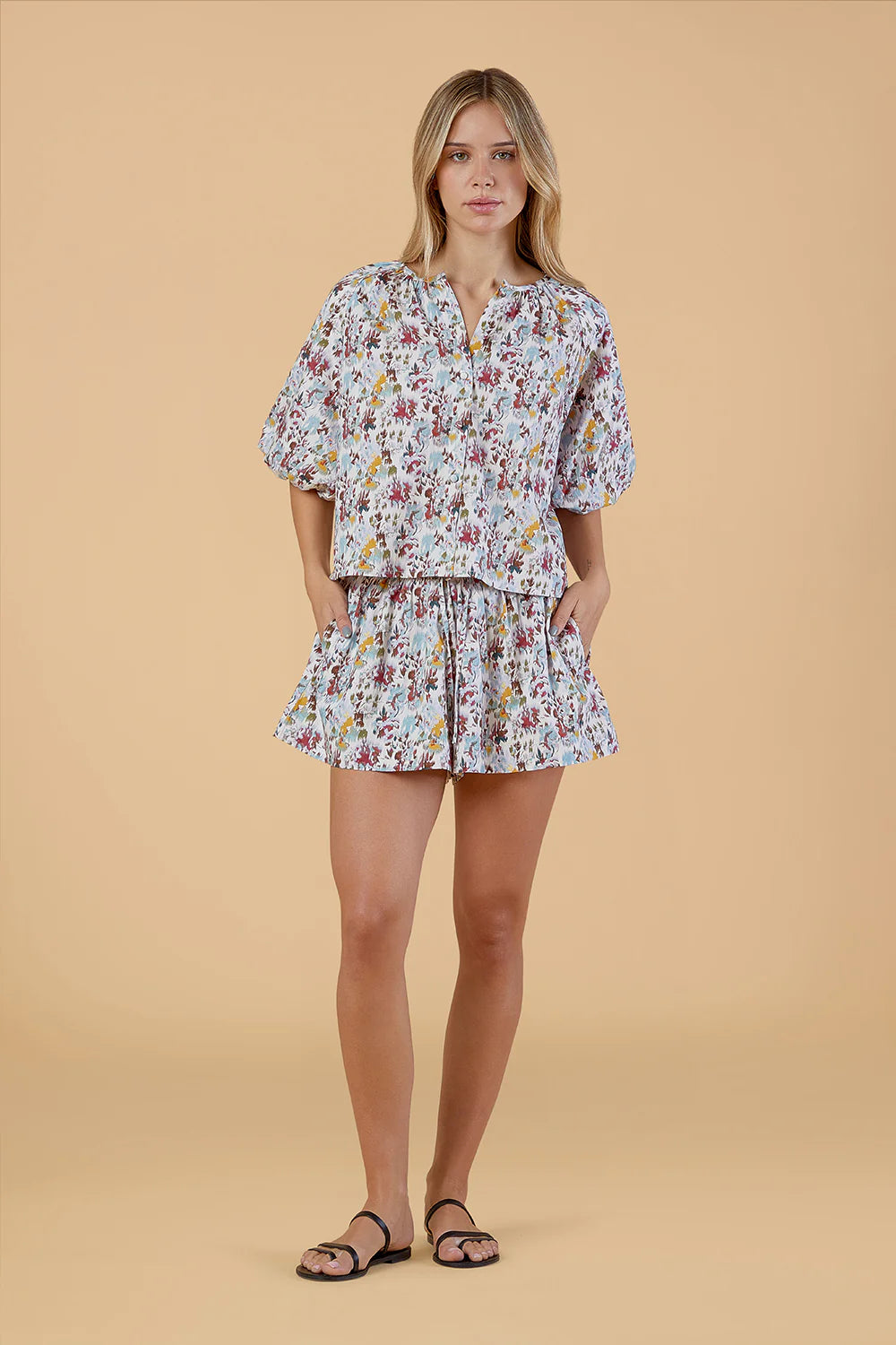 Freda Top in Aqueous Petals
