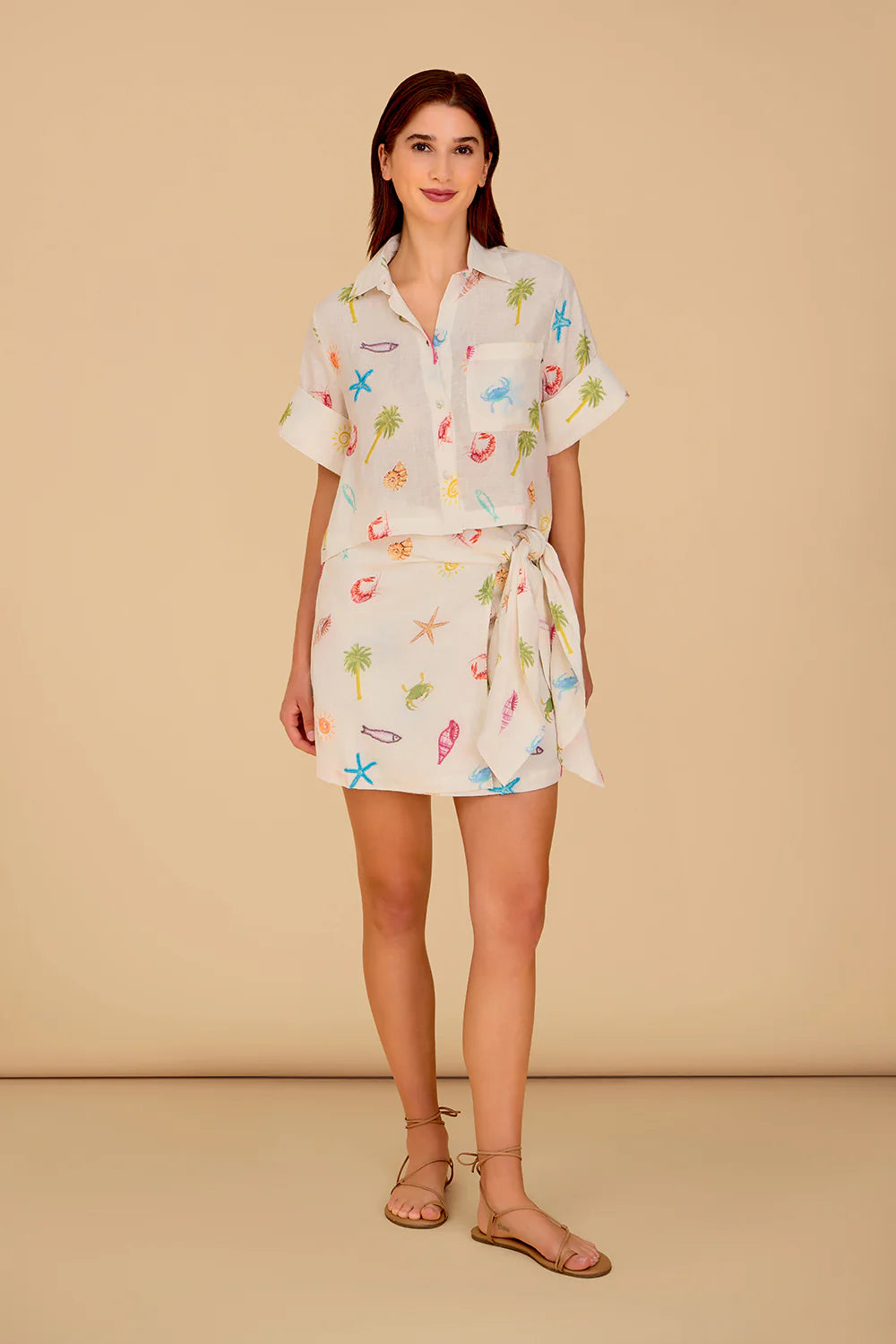 Isla Wrap Skirt in Oceano