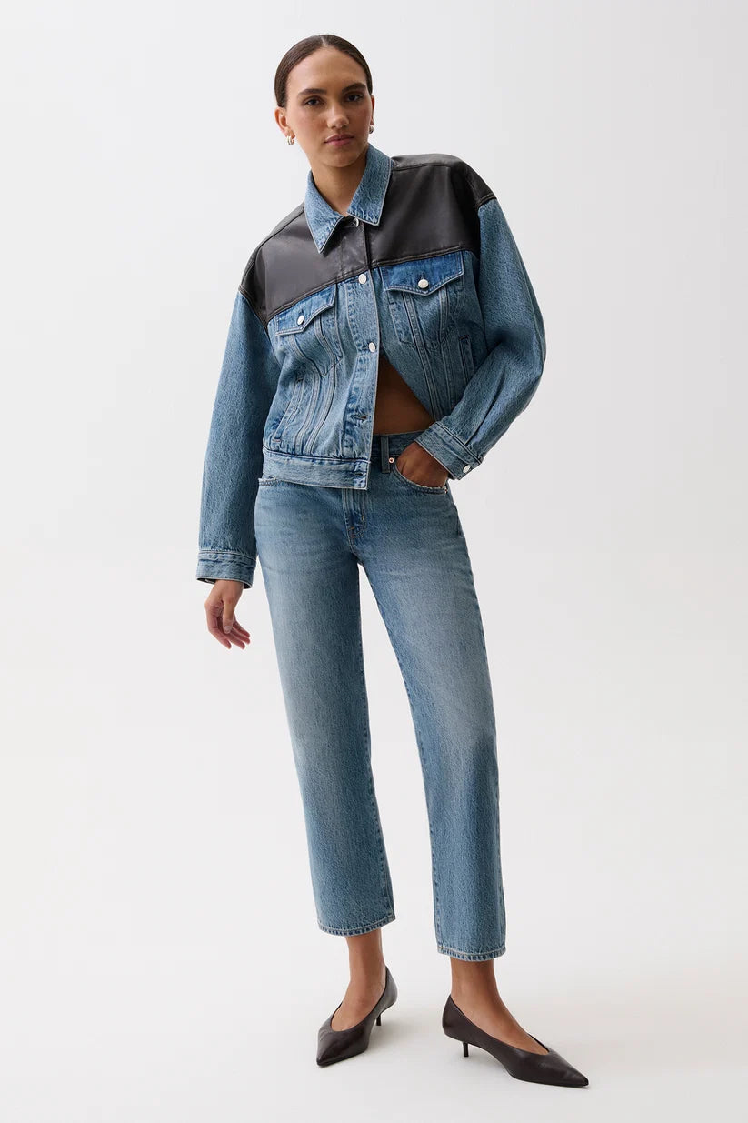 Issa Mid Rise Relaxed Ankle Straight in Metropolis