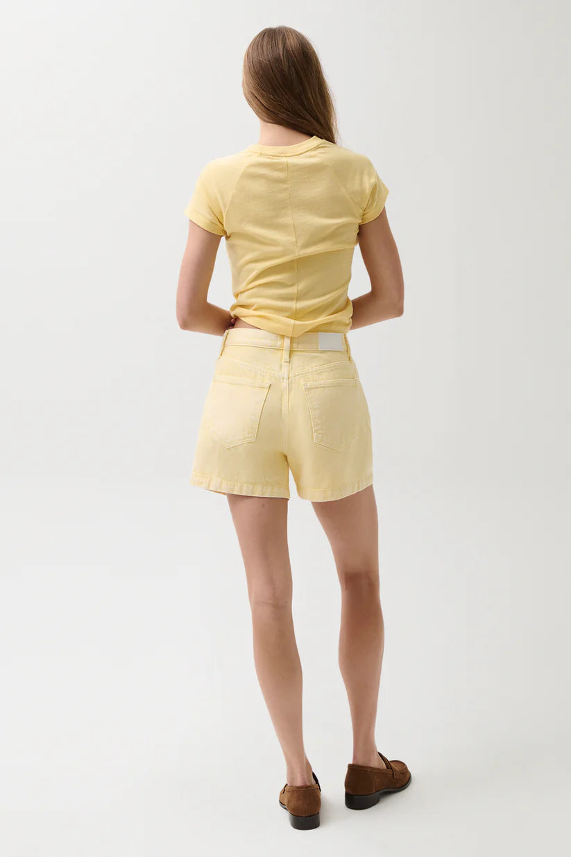 Saige High Rise Short in Yellow