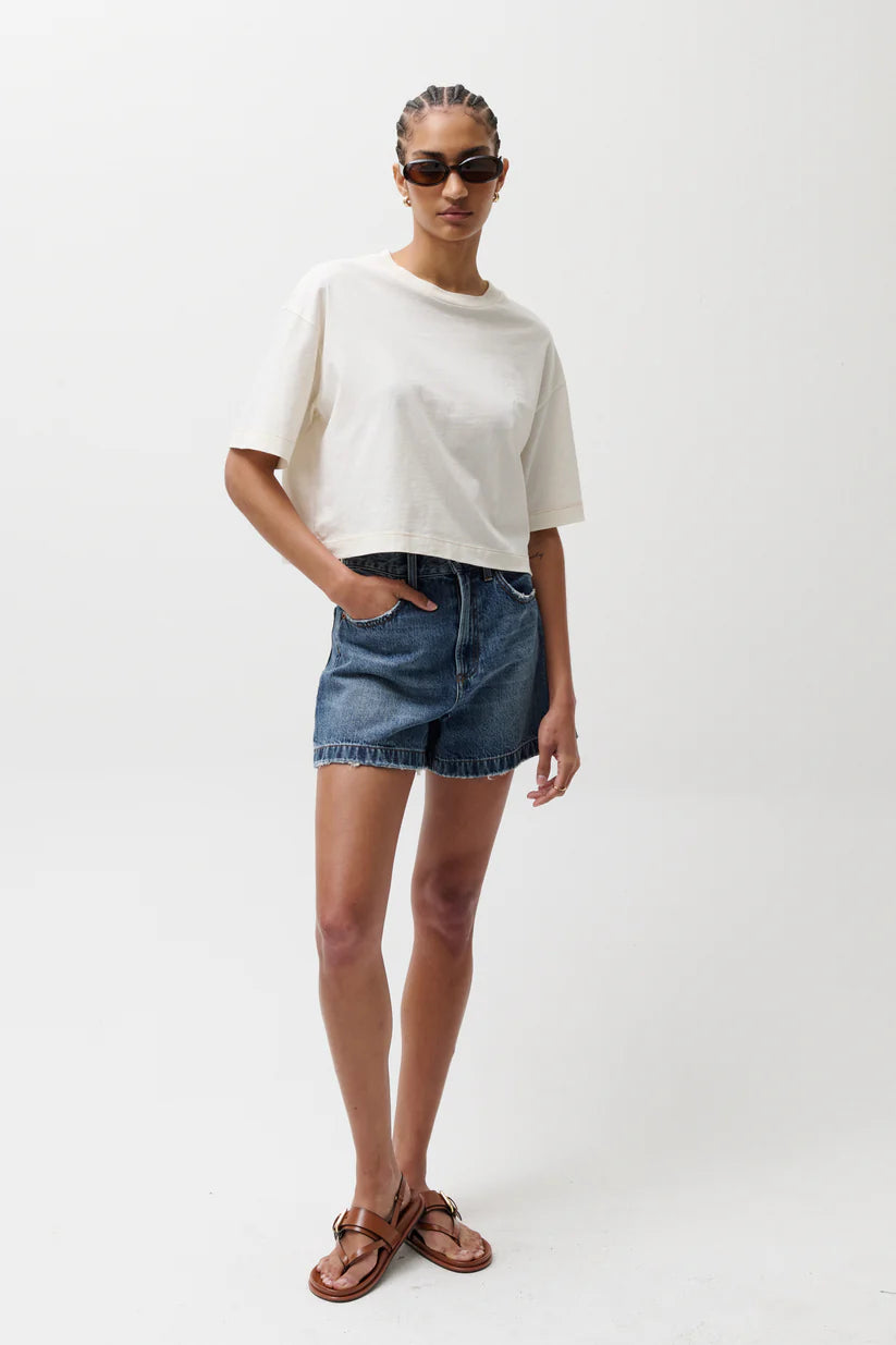 Saige High Rise A-Line Short in Wishbone
