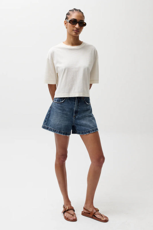 Saige High Rise A-Line Short in Wishbone