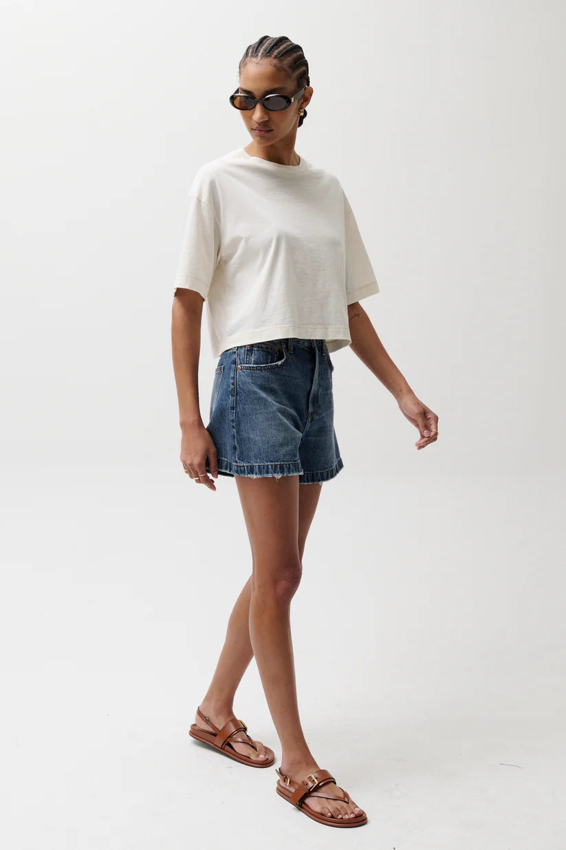 Saige High Rise A-Line Short in Wishbone
