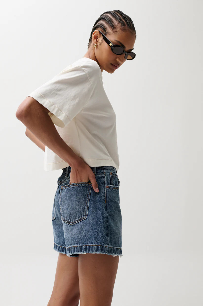 Saige High Rise A-Line Short in Wishbone