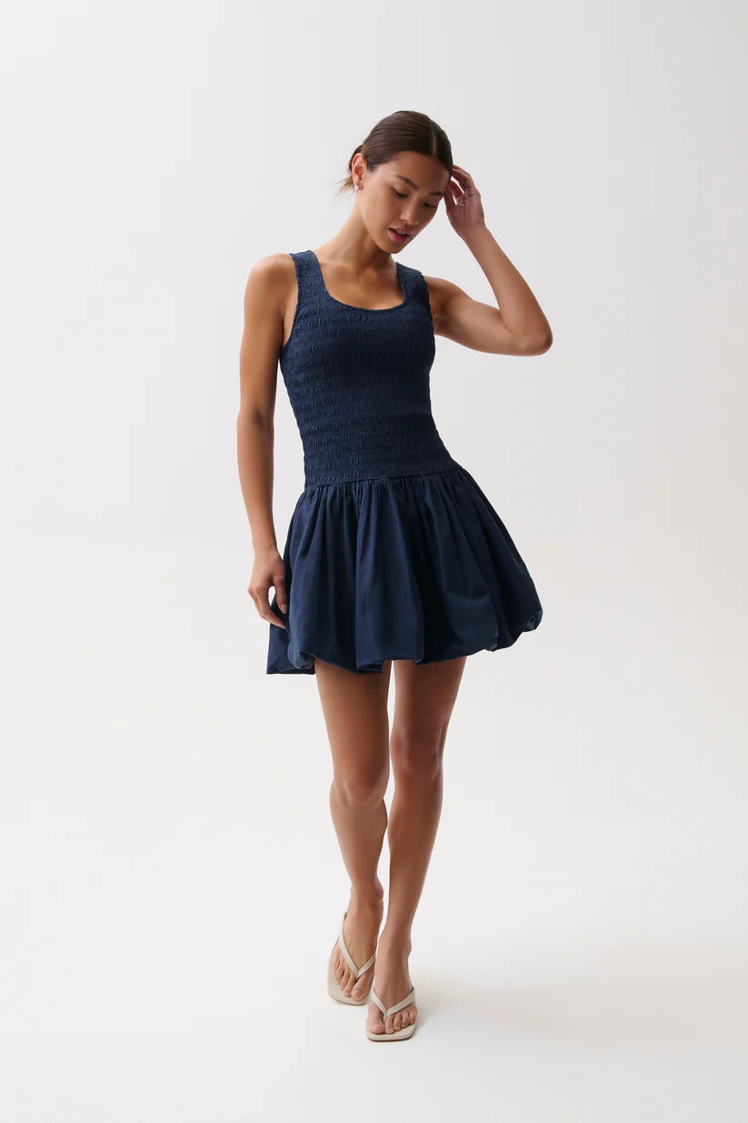Ilona Bubble Hem Dress in Peacoat