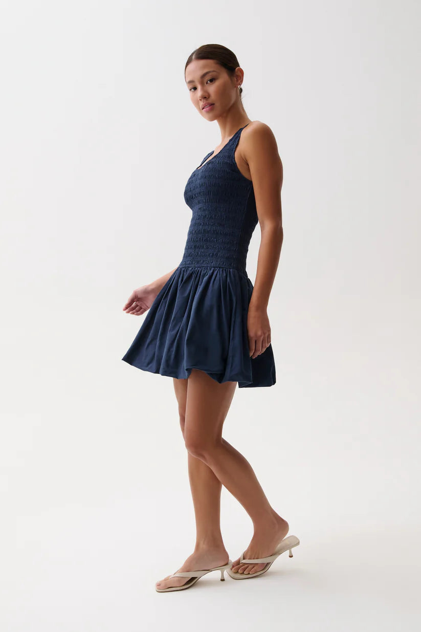 Ilona Bubble Hem Dress in Peacoat