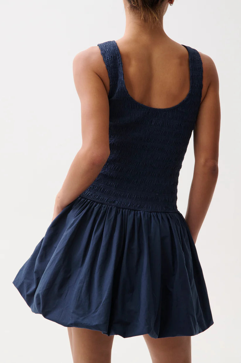 Ilona Bubble Hem Dress in Peacoat