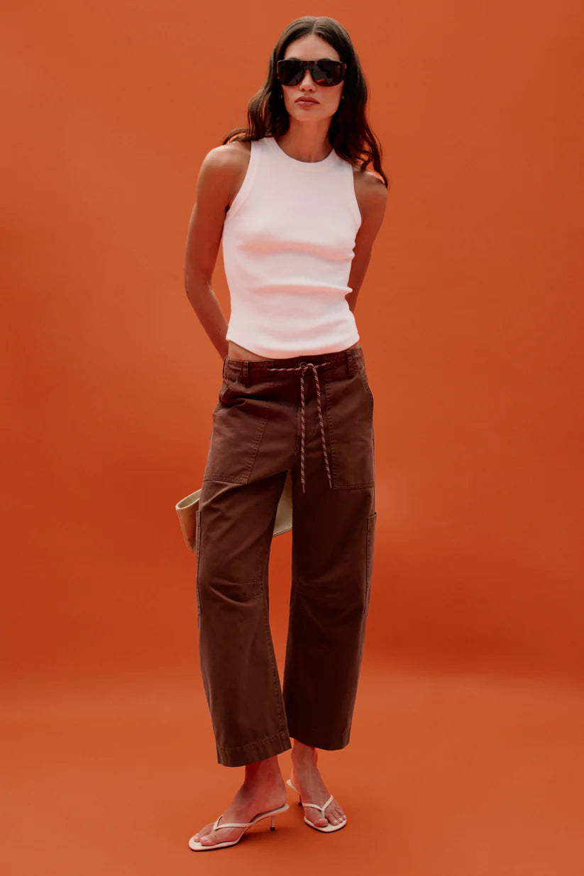 Sabrina Curved Utility Pants in Lindt