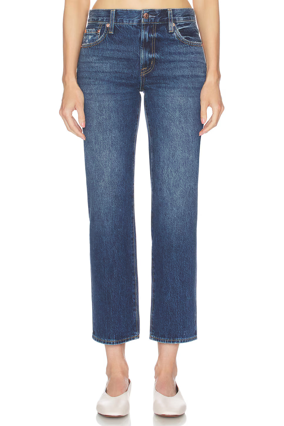 Issa Mid Rise Relaxed Ankle Straight in Mirage