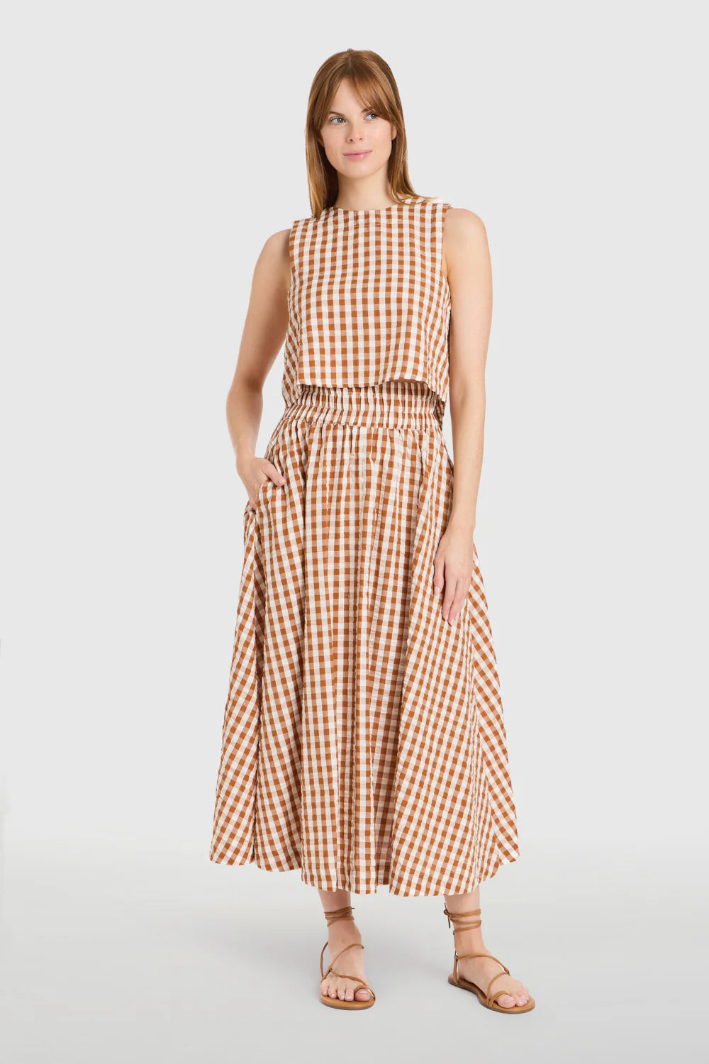 Pavillion Skirt in Field Check