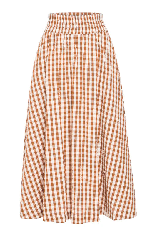 Pavillion Skirt in Field Check
