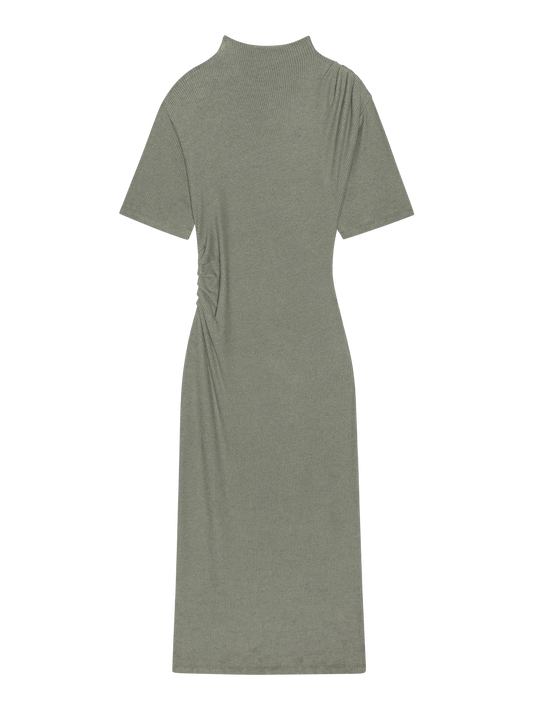 Rebecca Midi Dress in Castor Grey