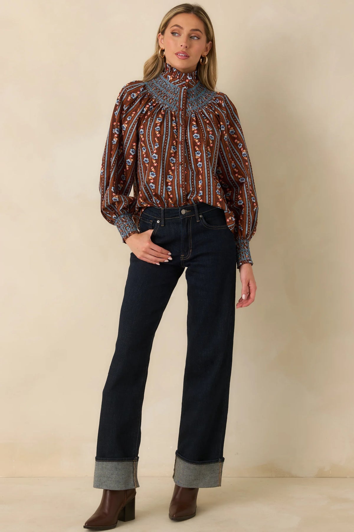Bedford Blouse in Fireside Floral