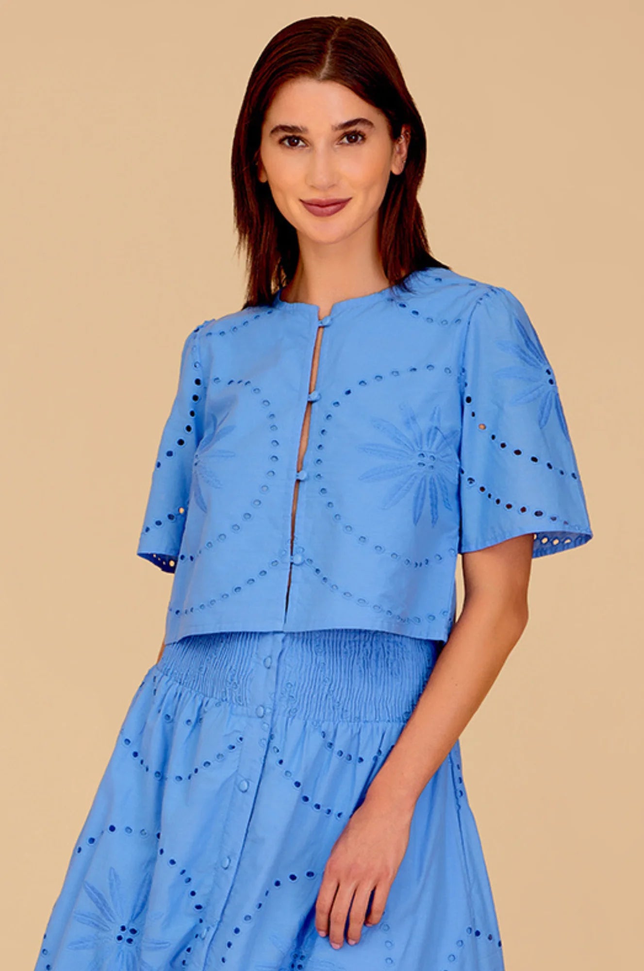 Heidi Top in Azul Lace