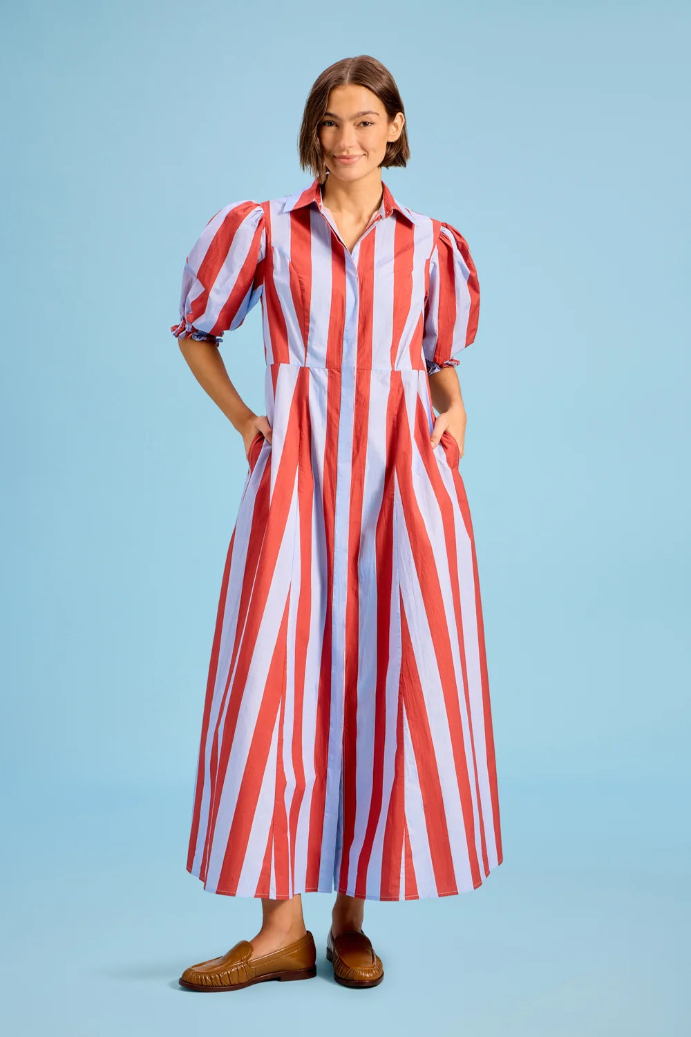 Rosie Dress in Hearth Stripe