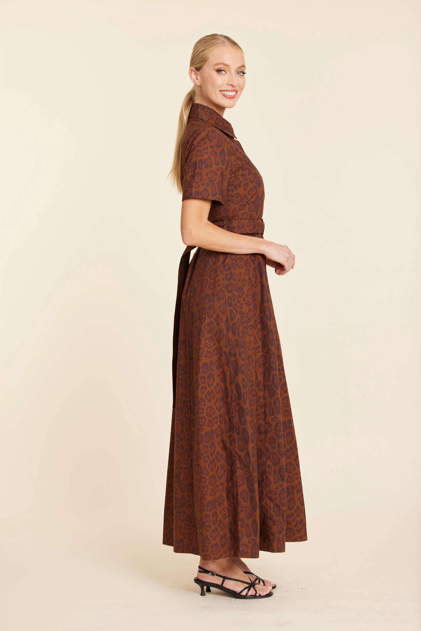 Poplin Leopard Dress