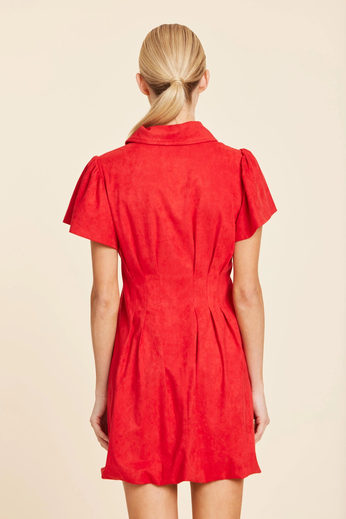 Faux Suede Bubble Dress