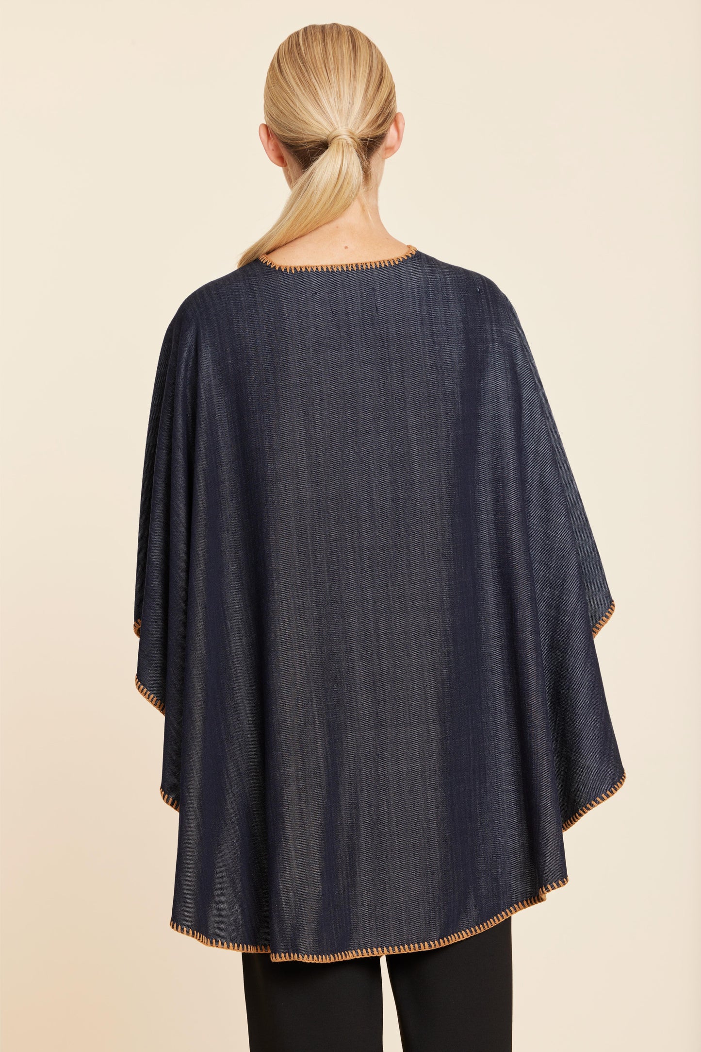 Faux Suede Whipstitch Wrap