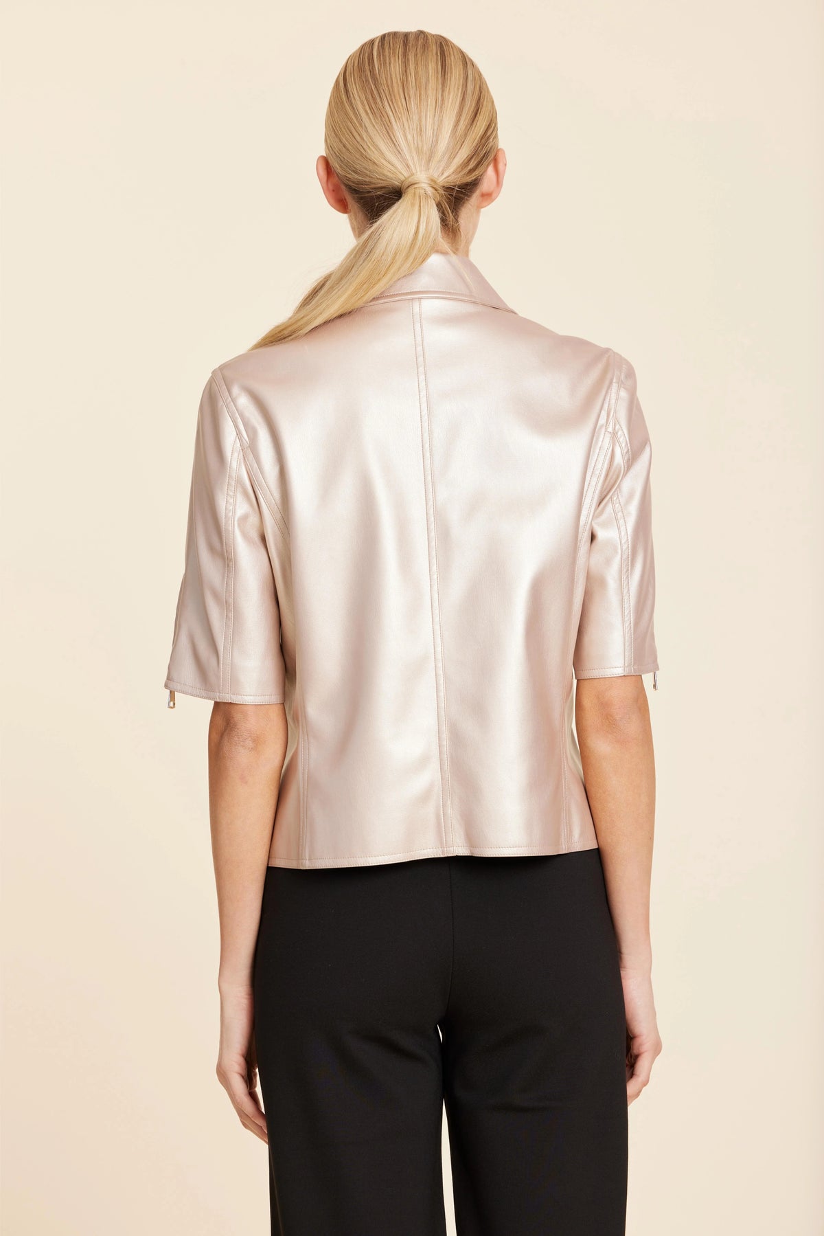 Faux Leather Elasticized Waist Mini