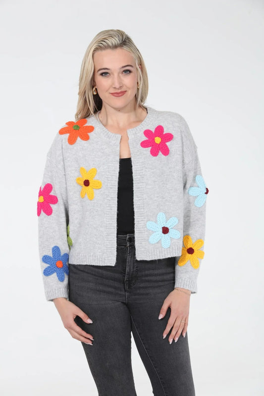 Marigold Flower Cardigan