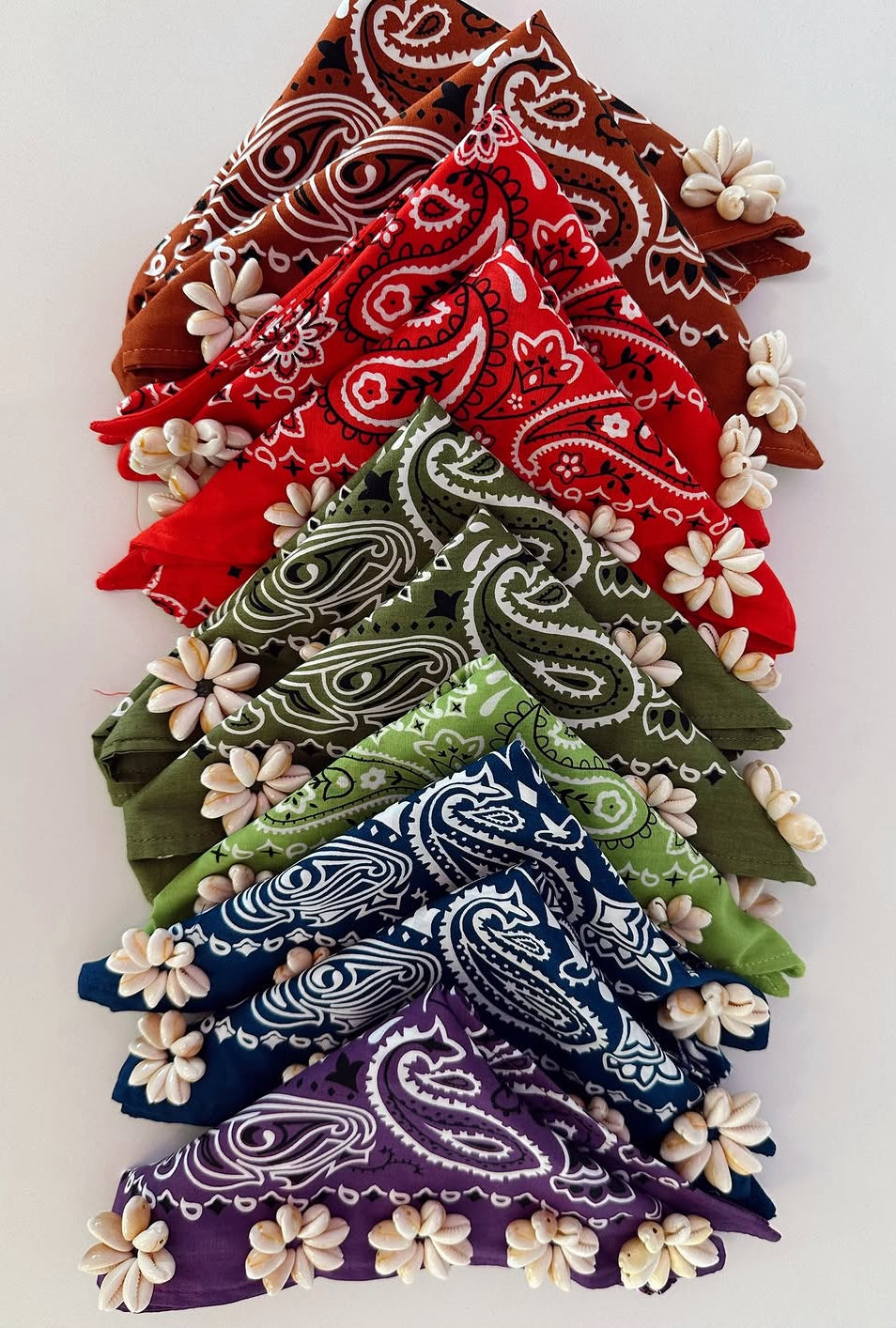 Cowrie Rosette Bandana