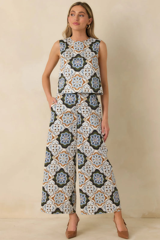 Barrett Crop Pants in Manor House