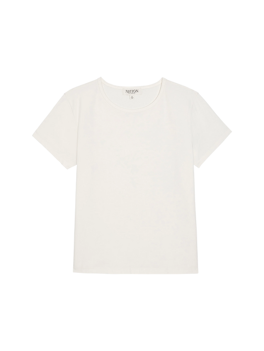 Tavi Crew Neck Tee in Porcelain