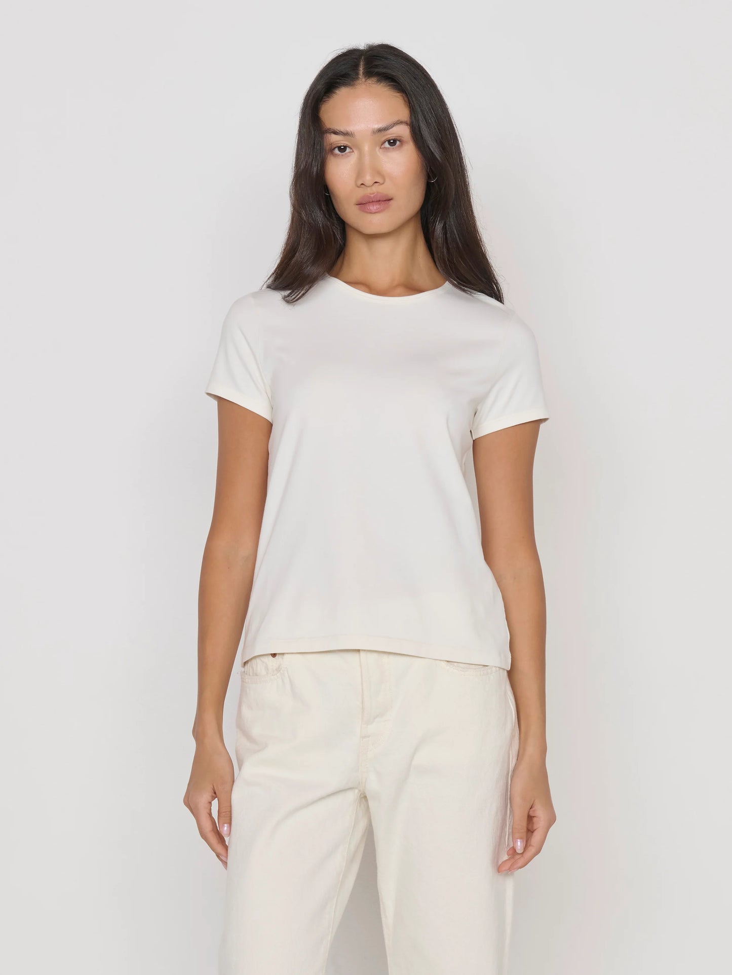Tavi Crew Neck Tee in Porcelain