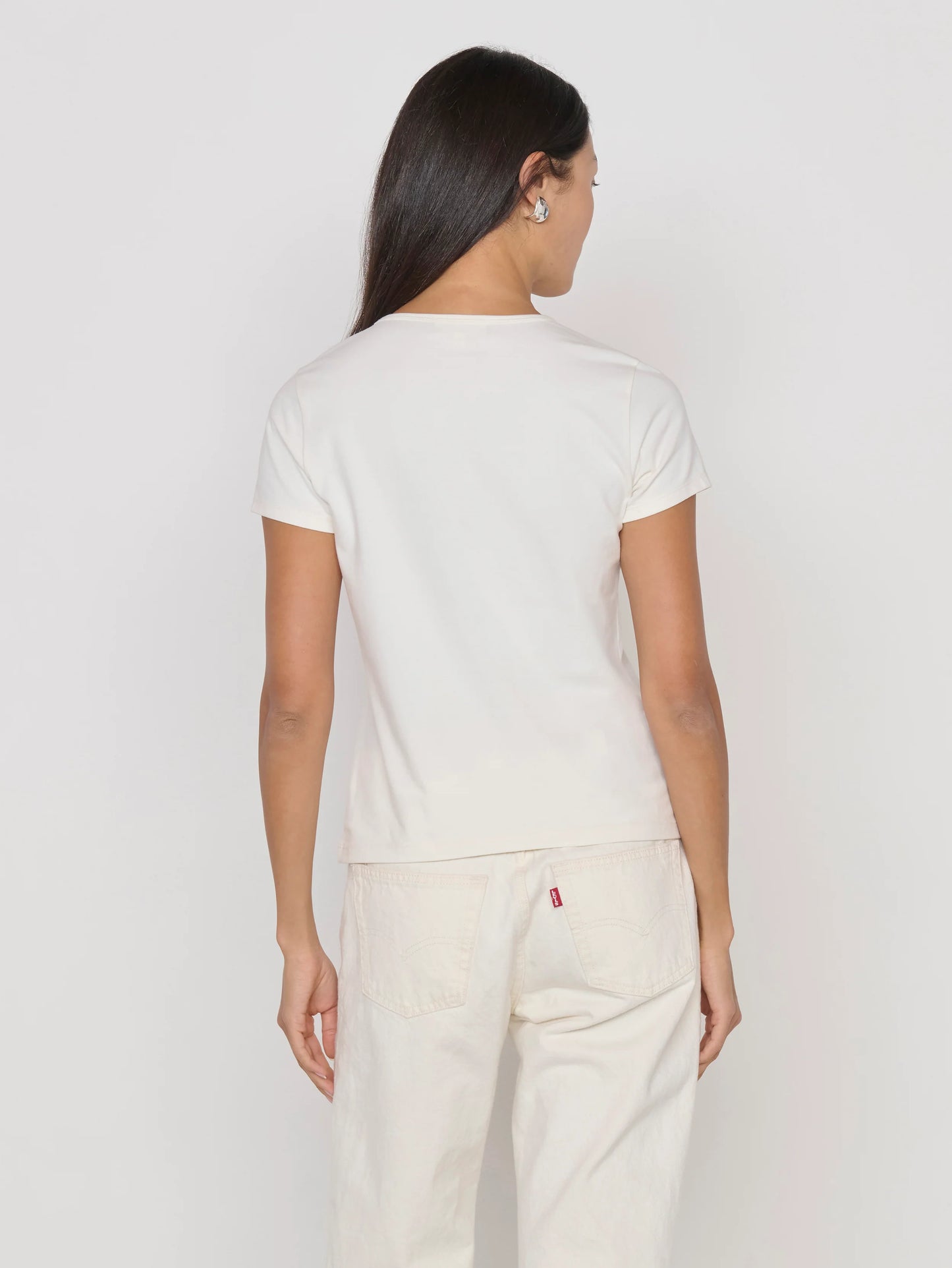 Tavi Crew Neck Tee in Porcelain