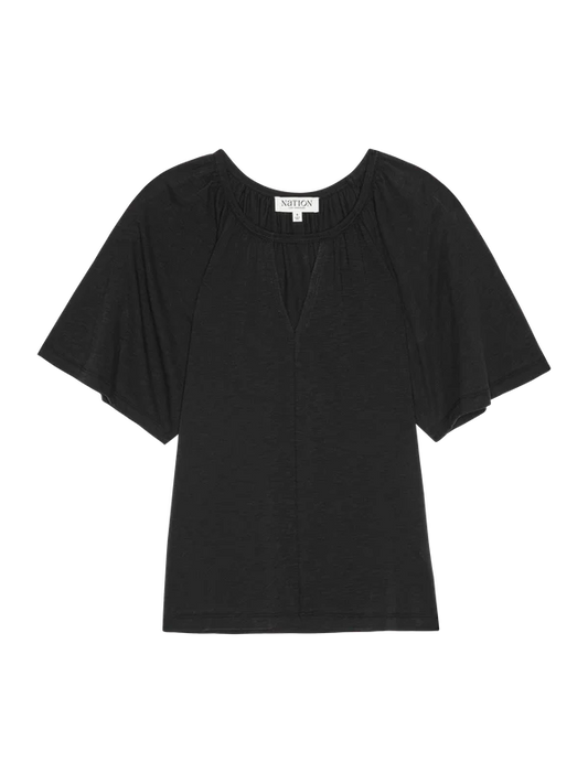 Tracy Keyhole Top in Jet Black