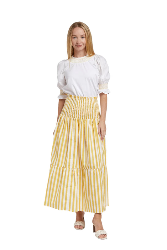 Leah Skirt in Sun Stripe