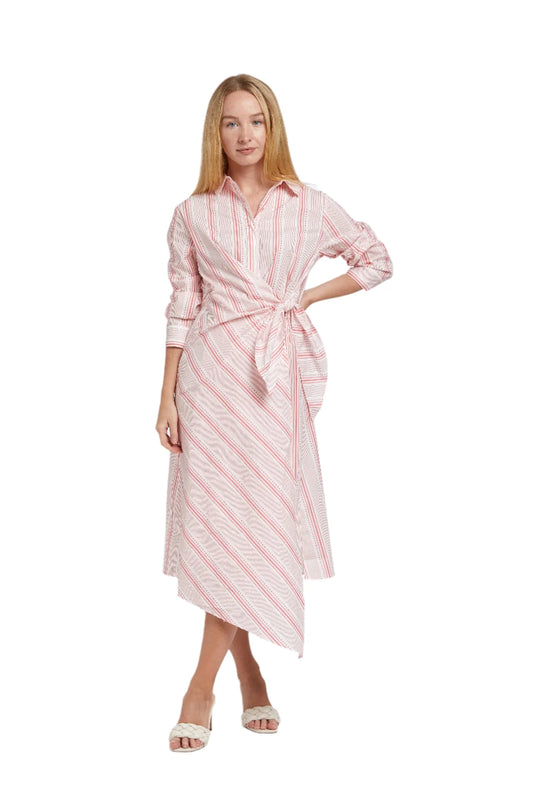 Samantha Dress in Pink Stripe