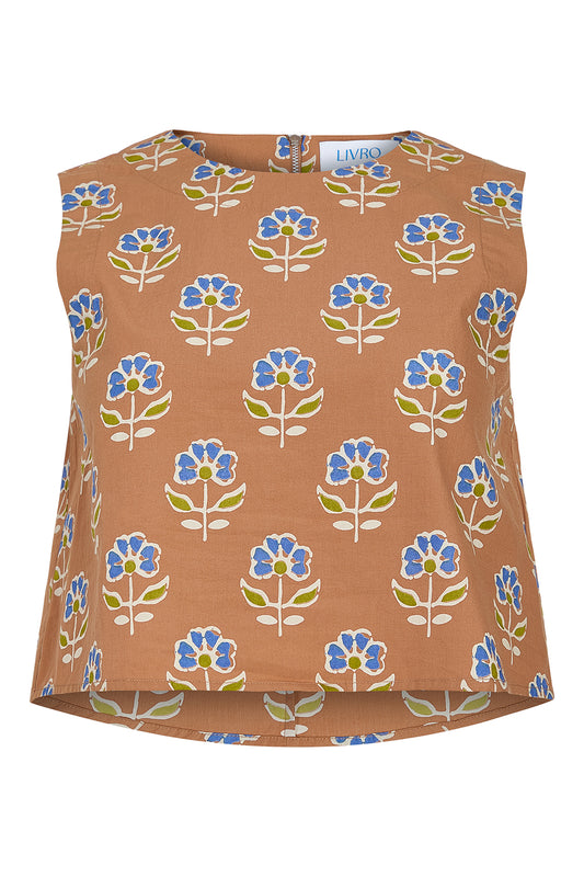 Crop Top in Maple Sprigs
