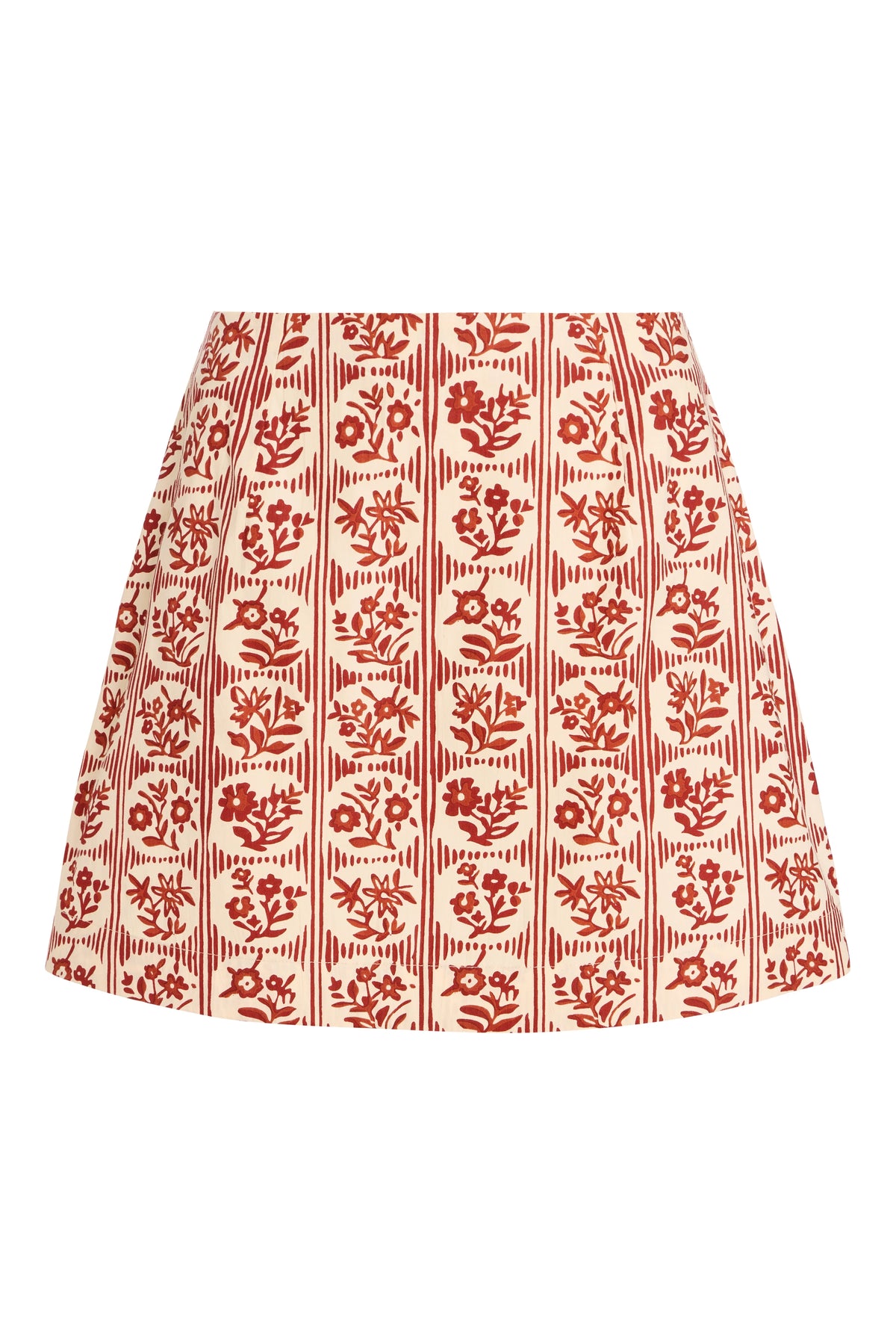 Mini Skirt in Brick Bloom