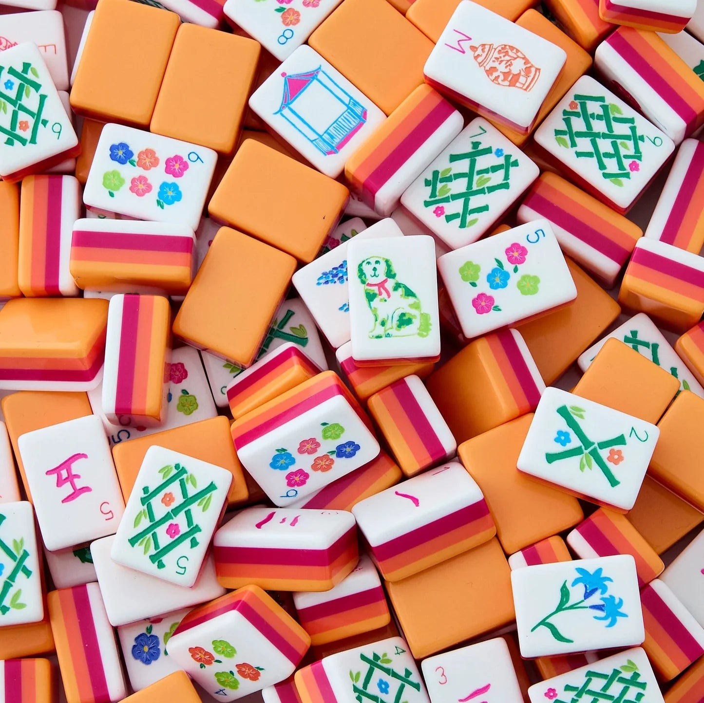 Sunset Mahjong Tiles