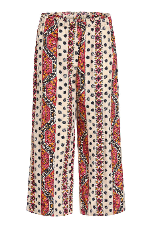 Travel Pants in Crimson Mosaic