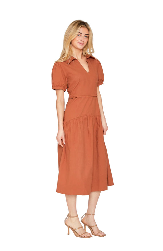 Annie Dress in Auburn Brown