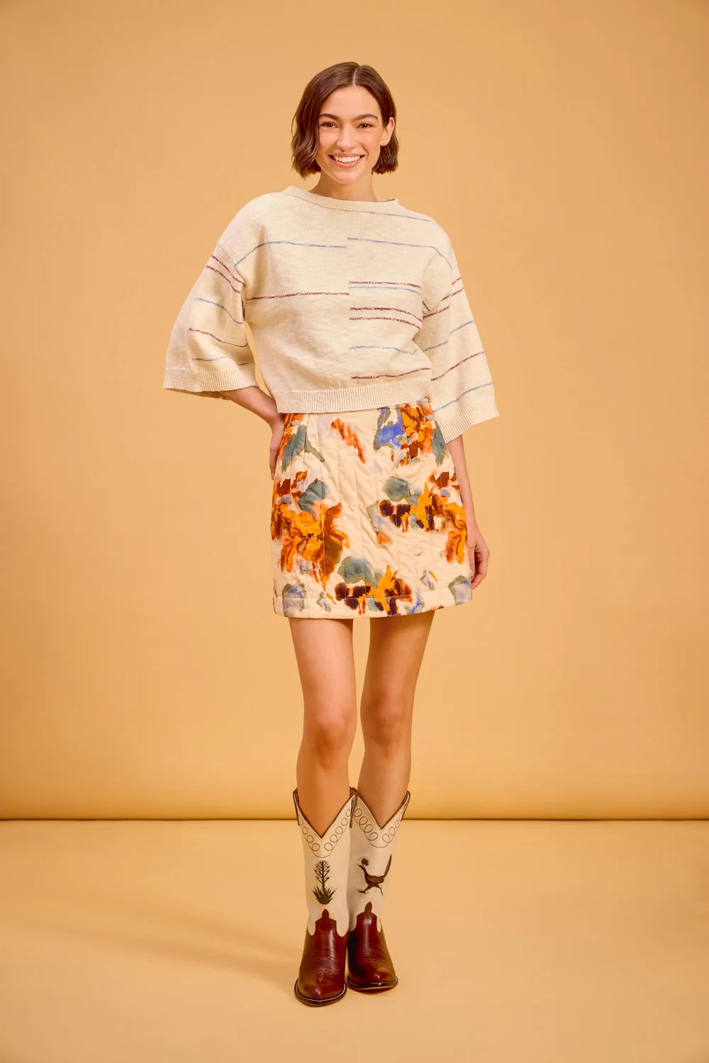 Delia Skirt in Strata Terra