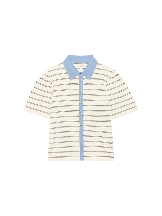 Zoe Snap Blouse in Tuscany Stripe