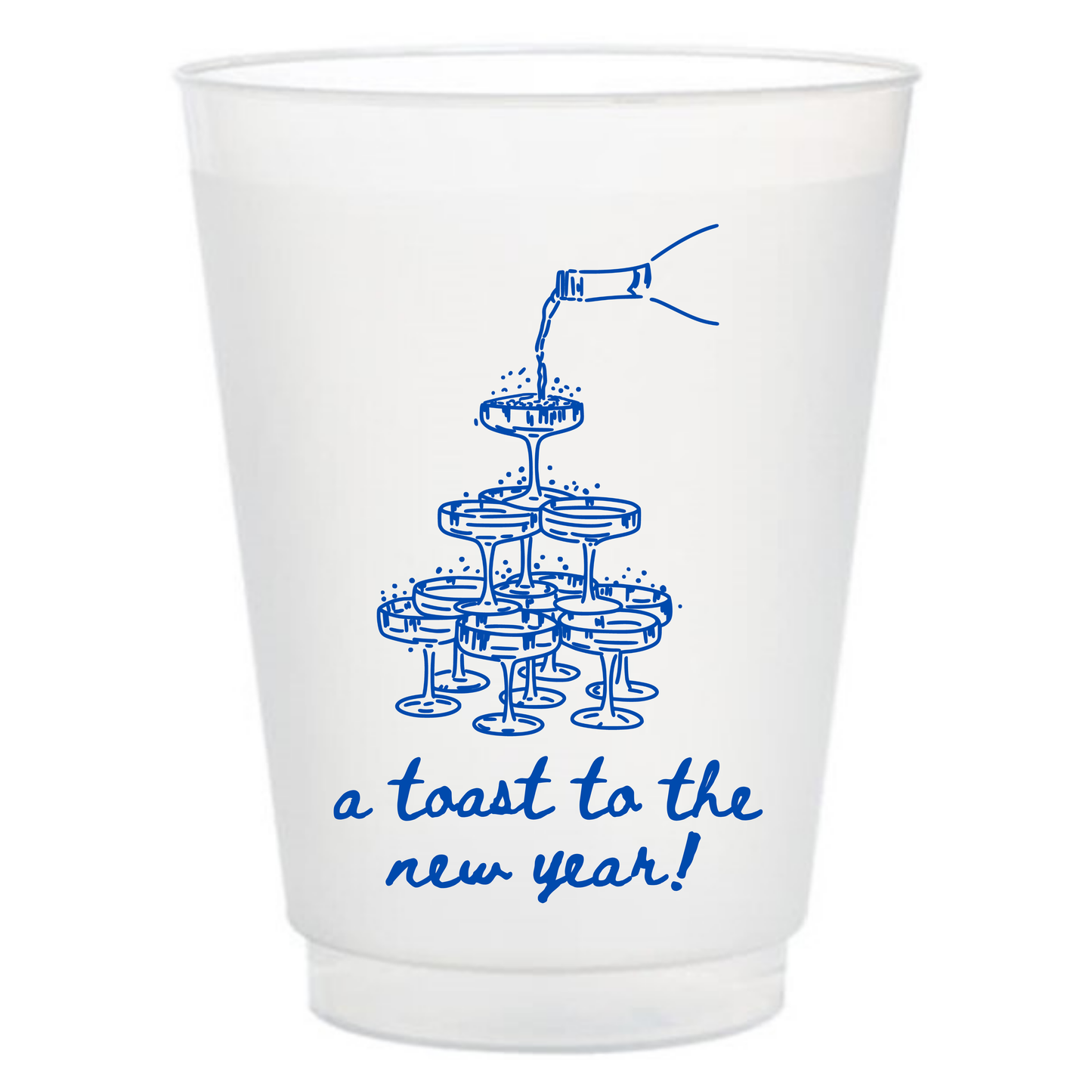 A Toast To The New Year Frosted Cups