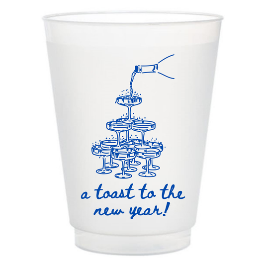 A Toast To The New Year Frosted Cups