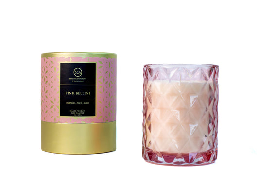 Pink Bellini  Shimmer 9oz Box Candle
