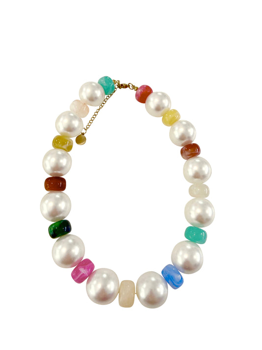 Beaufort Colorful Pearl Statement Necklace