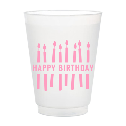 Happy Birthday Frosted Cups