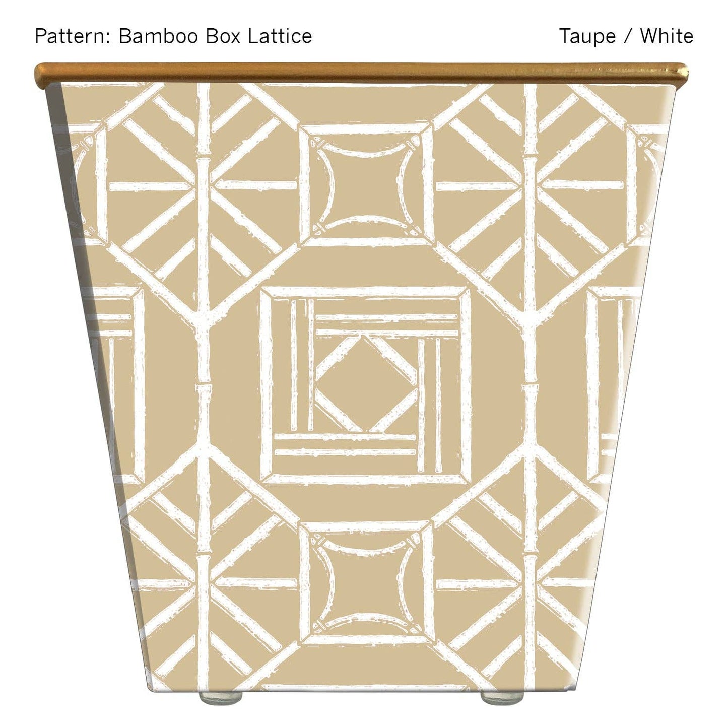Bamboo Box Lattice Cachepot Candle