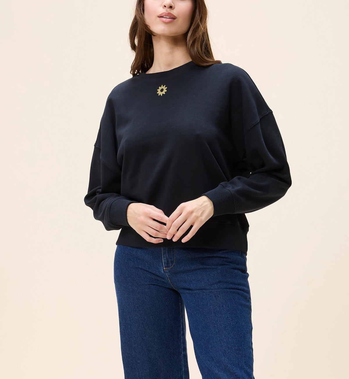 Anaia Sweatshirt in Black Motif
