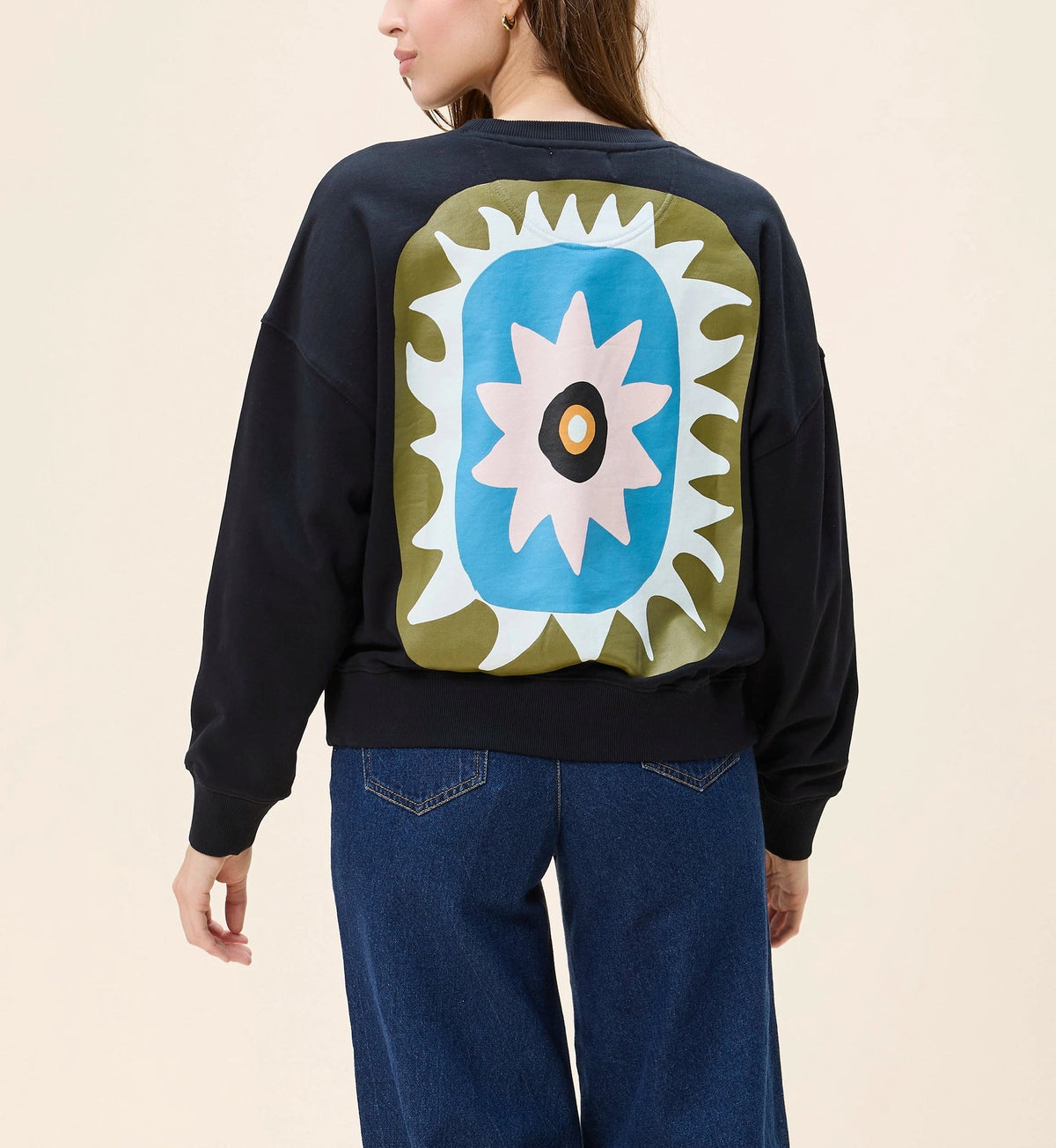 Anaia Sweatshirt in Black Motif