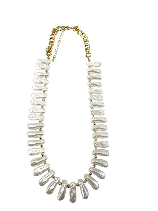 Lillian Pearl Necklace- White
